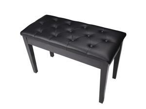 Piano Bench Dual Leather Padded Keyboard Organ Duet Seat Double Throne Storage Piano Bench Dual Leather Padded Keyboard Organ Duet Seat Double Throne Storage