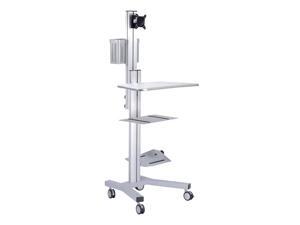 PC Rolling Mobile cart Desktop Workstation Sit/stand up w/ Monitor Holder & Printer Deck PC Rolling Mobile cart Desktop Workstation Sit/stand up w/ Monitor Holder & Printer Deck