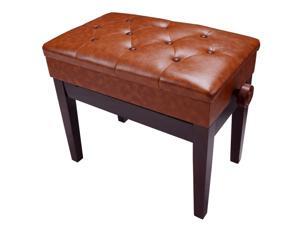 Piano Bench Adjustable Height Leather Padded Keyboard Organ Seat Throne Storage Piano Bench Adjustable Height Leather Padded Keyboard Organ Seat Throne Storage