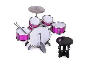 Children Clear 5-pc Acrylic Drum Set with Drumsticks H5O1 Children Clear 5-pc Acrylic Drum Set with Drumsticks H5O1