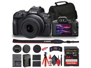 Canon EOS R100 Mirrorless Camera with 18-45mm Lens + Bag + 64GB Card + LPE17 Battery + More