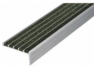 WOOSTER PRODUCTS 132BLA5 Stair Nosing,Black,60in W,Extruded Alum WOOSTER PRODUCTS 132BLA5 Stair Nosing,Black,60in W,Extruded Alum