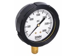 Span 2-1/2" General Purpose Pressure Gauge, 0 to 3000 psi LFS-210-3000-G-KEMX Span 2-1/2" General Purpose Pressure Gauge, 0 to 3000 psi LFS-210-3000-G-KEMX