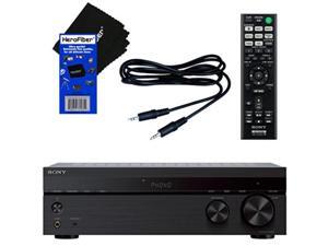 sony bluetooth connectivity 2 channel stereo receiver with turntable input, 4 audio inputs, a/b speaker function & fm tuner + remote control + auxiliary cable + herofiber ultra gentle cleaning cloth sony bluetooth connectivity 2 channel stereo receiver with turntable input, 4 audio inputs, a/b speaker function & fm tuner + remote control + auxiliary cable + herofiber ultra gentle cleaning cloth