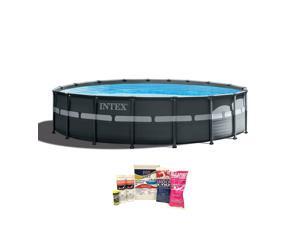 Intex 18'x52" Ultra XTRA Frame Above Ground Pool w/ Pump & Chemical Cleaning Kit Intex 18'x52" Ultra XTRA Frame Above Ground Pool w/ Pump & Chemical Cleaning Kit