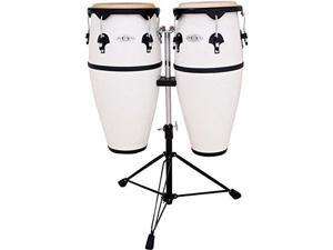 toca synergy fiberglass conga set w/ stand white toca synergy fiberglass conga set w/ stand white