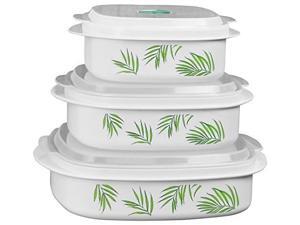 corelle coordinates by reston lloyd 6piece microwave cookware, steamer and storage set, bamboo leaf corelle coordinates by reston lloyd 6piece microwave cookware, steamer and storage set, bamboo leaf