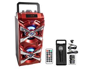 NYC Acoustics X-Tower Bluetooth Karaoke Machine System w/LED's+Microphone+Remote NYC Acoustics X-Tower Bluetooth Karaoke Machine System w/LED's+Microphone+Remote