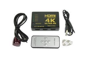Ultra HD 4K 5 Port HDMI Switch Box Splitter 3D 1080P IR Remote Control HUB Ultra HD 4K 5 Port HDMI Switch Box Splitter 3D 1080P IR Remote Control HUB