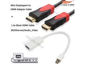 Mini Displayport Thunderbolt to HDMI Audio Video Converter+1080P 30FT HDMI Cable Mini Displayport Thunderbolt to HDMI Audio Video Converter+1080P 30FT HDMI Cable