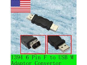 Firewire 1394 6 Pin Female to USB Male Adaptor Plug PC Laptop Computer IEEE Firewire 1394 6 Pin Female to USB Male Adaptor Plug PC Laptop Computer IEEE