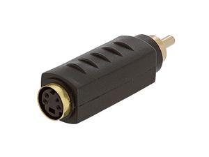 S-Video S-VHS 4 Pin Jack to RCA Plug Video Adapter Converter Connector VCR Gold S-Video S-VHS 4 Pin Jack to RCA Plug Video Adapter Converter Connector VCR Gold