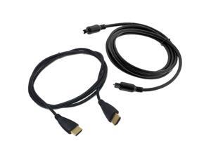 Home Theater Cable Pack 6FT HDMI and 3FT Fiber Optic Optical Cable Digital Audio Home Theater Cable Pack 6FT HDMI and 3FT Fiber Optic Optical Cable Digital Audio