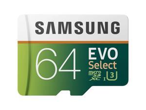 Samsung 64GB 100MB/s (U3) MicroSDXC EVO Select Memory Card with Adapter (MB-ME64 Samsung 64GB 100MB/s (U3) MicroSDXC EVO Select Memory Card with Adapter (MB-ME64