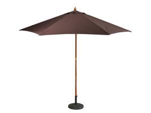 9' Brown and Black Outdoor Patio Market Umbrella 9' Brown and Black Outdoor Patio Market Umbrella