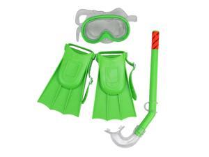 12.75 Green Otter Recreational Mask Snorkel and Fins Snorkeling Set 12.75 Green Otter Recreational Mask Snorkel and Fins Snorkeling Set