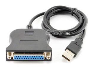 3 ft USB to Parallel DB25 Female Adapter Cable USB-PPBB 3 ft USB to Parallel DB25 Female Adapter Cable USB-PPBB