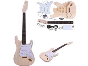 DIY Electric Guitar Basswood Body Rosewood Fingerboard Kit Set-Durable J1Z2 DIY Electric Guitar Basswood Body Rosewood Fingerboard Kit Set-Durable J1Z2