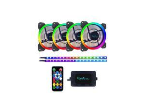 Apevia SP412L2S-RGB Spectra 120mm Silent Dual Ring Addressable RGB Color Changing LED Fan + 2 Color Changing Magnetic LED Strips (4+2-pk) Apevia SP412L2S-RGB Spectra 120mm Silent Dual Ring Addressable RGB Color Changing LED Fan + 2 Color Changing Magnetic LED Strips (4+2-pk)