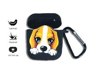 Cute Airpods Case Protective Silicone Cover and Skin- Shockproof- Kawaii- with Keychain Clip for Apple AirPods Unisex. (Brown/Beagle) Cute Airpods Case Protective Silicone Cover and Skin- Shockproof- Kawaii- with Keychain Clip for Apple AirPods Unisex. (Brown/Beagle)