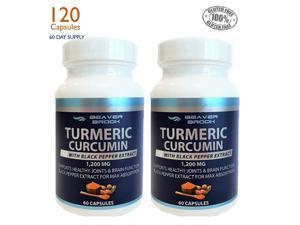 Beaver Brook Turmeric Curcumin With Black Pepper Extract 1200 mg Dietary Supplement - 120 Capsules Beaver Brook Turmeric Curcumin With Black Pepper Extract 1200 mg Dietary Supplement - 120 Capsules