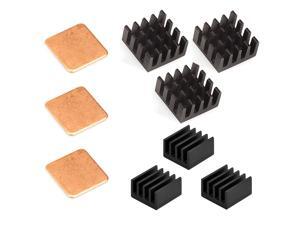 Easycargo Raspberry Pi Heatsink Kit Aluminum + Copper + thermal conductive adhesive tape for cooling cooler Raspberry Pi 3 B+, Pi 3 B, Pi 2, Pi Model B+ (9 pcs) Easycargo Raspberry Pi Heatsink Kit Aluminum + Copper + thermal conductive adhesive tape for cooling cooler Raspberry Pi 3 B+, Pi 3 B, Pi 2, Pi Model B+ (9 pcs)