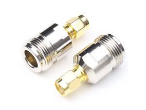 ANHAN RF Adapter coaxial coax connector SMA male to N Female adapter SMA connector F/M Straight Cable connector N Female ANHAN RF Adapter coaxial coax connector SMA male to N Female adapter SMA connector F/M Straight Cable connector N Female