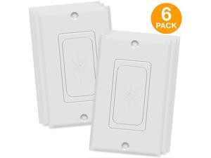 TOPGREENER Flexible Rubber Grommet Opening Multimedia Cable Pass-Through Insert with Decorator Wall Plate for Low-Voltage Cords, Standard Size 1-Gang, White (6 Pack) TG8901-6PC TOPGREENER Flexible Rubber Grommet Opening Multimedia Cable Pass-Through Insert with Decorator Wall Plate for Low-Voltage Cords, Standard Size 1-Gang, White (6 Pack) TG8901-6PC