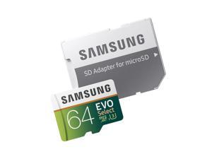 Samsung 64GB 100MB/s (U3) MicroSDXC Evo Select Memory Card with Adapter (MB-M... Samsung 64GB 100MB/s (U3) MicroSDXC Evo Select Memory Card with Adapter (MB-M...