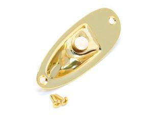 Gold Angled Guitar Jack Plate for Fender Stratocaster/Strat ESJP-G Gold Angled Guitar Jack Plate for Fender Stratocaster/Strat ESJP-G
