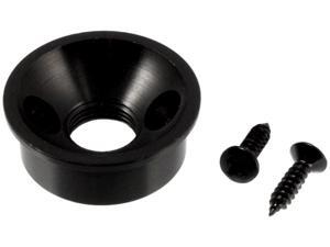 BLACK METAL ELECTROSOCKET JACK PLATE FERRULE FOR TELECASTER TELE GUITAR *NEW* BLACK METAL ELECTROSOCKET JACK PLATE FERRULE FOR TELECASTER TELE GUITAR *NEW*