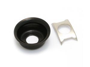 Black Recessed "Cup" Jack Plate for Fender Telecaster/Tele AP-0275-003 Black Recessed "Cup" Jack Plate for Fender Telecaster/Tele AP-0275-003