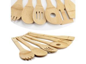 smartrouterx Bamboo Wooden Eco-friendly Kitchen Cooking Utensils Gadget Set of 6 smartrouterx Bamboo Wooden Eco-friendly Kitchen Cooking Utensils Gadget Set of 6