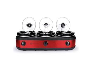tru buffet slow cooker 3-crock set, red tru buffet slow cooker 3-crock set, red