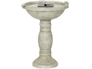 Best Choice Products Bird Bath Fountain w/ Integrated Solar Panel and 4 Different Spout Types - Gray Best Choice Products Bird Bath Fountain w/ Integrated Solar Panel and 4 Different Spout Types - Gray