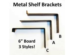 Heavy Duty Industrial Metal Shelf Brackets - 3 Sizes Styles 6" 8" 10" Heavy Duty Industrial Metal Shelf Brackets - 3 Sizes Styles 6" 8" 10"