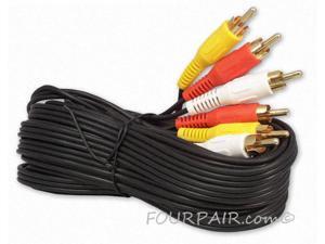 15ft 3-RCA Red White Yellow Composite Video Stereo Audio AV Cable Cord Wire Gold 15ft 3-RCA Red White Yellow Composite Video Stereo Audio AV Cable Cord Wire Gold