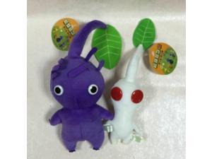 NEW set of 2 PIKMIN 5.5" White 9" Purple Leaf STUFFED PLUSH DOLL Stuffed Animal NEW set of 2 PIKMIN 5.5" White 9" Purple Leaf STUFFED PLUSH DOLL Stuffed Animal