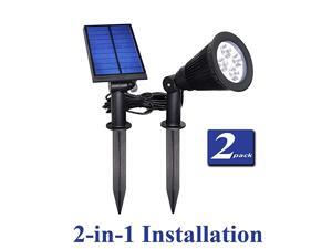 Solar Spot Lights Outdoor Upgraded 2 in 1 Installation Waterproof Separated Panel and Light Outdoor Solar Landscape Light Auto OnOff for Yard Garden Flag Pole Wall Pathway Cool White 2 Pack Solar Spot Lights Outdoor Upgraded 2 in 1 Installation Waterproof Separated Panel and Light Outdoor Solar Landscape Light Auto OnOff for Yard Garden Flag Pole Wall Pathway Cool White 2 Pack