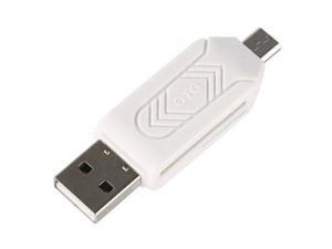 2-IN-1 Micro USB OTG to USB 2.0 Adapter TF SD SDXC Memory Card Reader For PC Android Smartphone White Color 2-IN-1 Micro USB OTG to USB 2.0 Adapter TF SD SDXC Memory Card Reader For PC Android Smartphone White Color