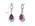 Oravo SE7148 1.50 Ct. Created Ruby Sterling Silver Dangle Earrings - image 2