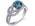 Gracefully Exquisite 1.00 Carats London Blue Topaz Ring in Sterling Silver Size 8 - image 1
