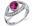 Captivating Curves 1.00 carats Ruby Ring in Sterling Silver Size 5 - image 1