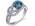 Gracefully Exquisite 1.00 Carats London Blue Topaz Ring in Sterling Silver Size 8 - image 3