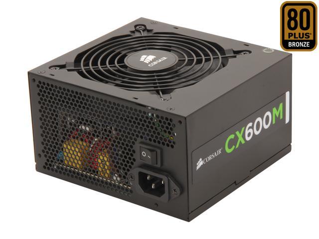 CORSAIR CXM series CX600M 600W ATX12V v2.3 SLI Ready CrossFire Ready 80 PLUS BRONZE Certified Modular Active PFC CORSAIR CP-9020060-NA Power Supply