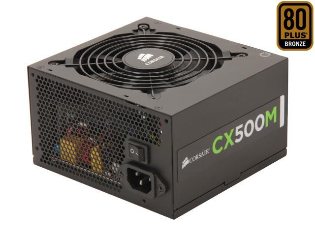 CORSAIR CXM series CX500M 500W ATX12V v2.3 SLI Ready CrossFire Ready 80 PLUS BRONZE Certified Modular Active PFC Power Supply