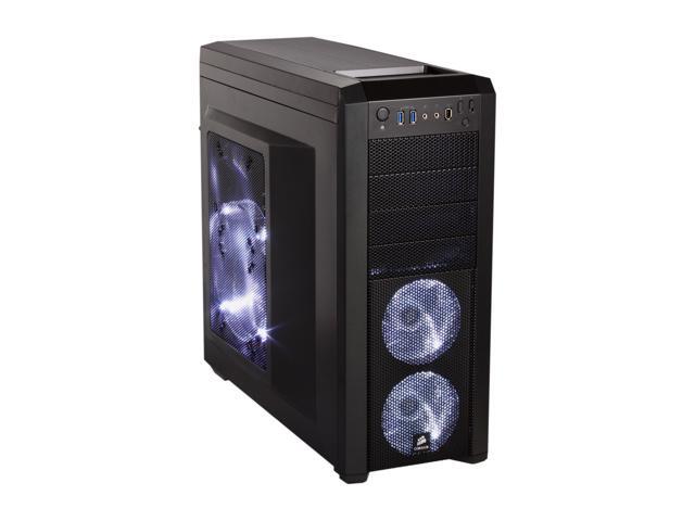 Corsair Carbide Series 500R Black Steel structure with molded ABS plastic accent pieces ATX Mid Tower Computer Case