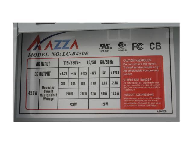 XION XION II XON-102 Silver Steel ATX Mid Tower Computer Case 450W Power Supply - Retail