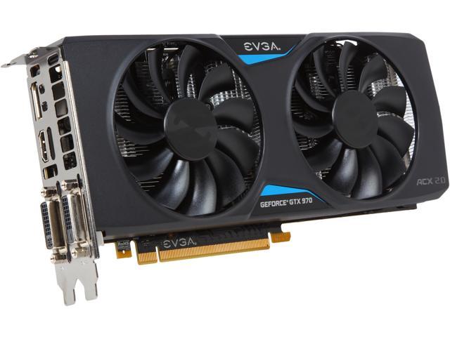 EVGA 04G-P4-2974-KR GeForce GTX 970 4GB 256-Bit GDDR5 PCI Express 3.0 x16 SLI Support Superclocked ACX 2.0 Video Card