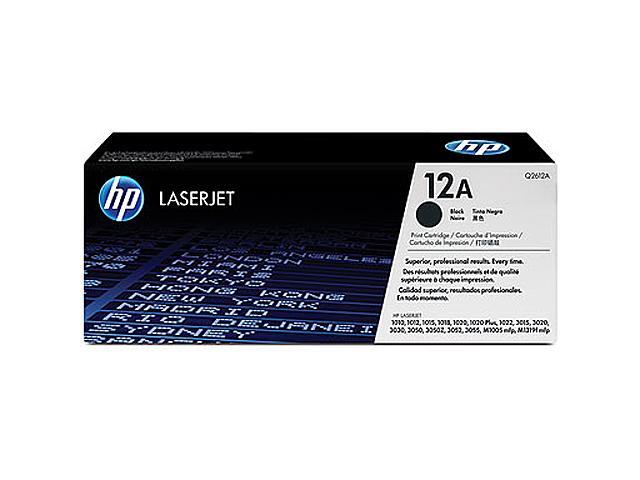 HP 12A Black Toner Cartridge for LaserJet 1012, 1018, 1020, 1022 (Q2612A)